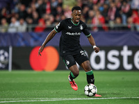 Antoni Milambo of Feyenoord controls the ball during the UEFA Champions League 2024/25 League Phase MD2 match between Girona FC and Feyenoor...