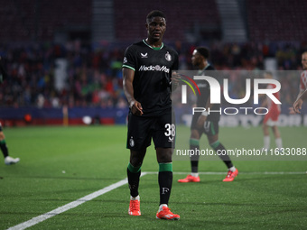 Ibrahim Osman of Feyenoord participates in the UEFA Champions League 2024/25 League Phase MD2 match between Girona FC and Feyenoord at Estad...