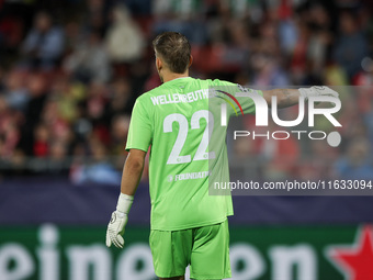 Timon Wellenreuther of Feyenoord participates in the UEFA Champions League 2024/25 League Phase MD2 match between Girona FC and Feyenoord at...