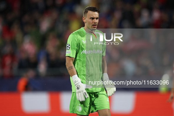 Timon Wellenreuther of Feyenoord participates in the UEFA Champions League 2024/25 League Phase MD2 match between Girona FC and Feyenoord at...