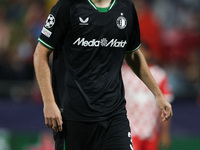 Thomas Beelen of Feyenoord participates in the UEFA Champions League 2024/25 League Phase MD2 match between Girona FC and Feyenoord at Estad...