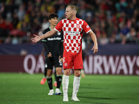 Van de Beek of Girona FC plays during the UEFA Champions League 2024/25 League Phase MD2 match between Girona FC and Feyenoord at Estadi Mon...