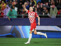 Van de Beek of Girona FC celebrates after scoring a goal during the UEFA Champions League 2024/25 League Phase MD2 match between Girona FC a...