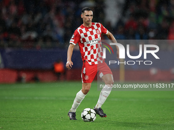 Martinez of Girona FC plays during the UEFA Champions League 2024/25 League Phase MD2 match between Girona FC and Feyenoord at Estadi Montil...