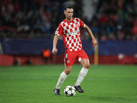 Martinez of Girona FC plays during the UEFA Champions League 2024/25 League Phase MD2 match between Girona FC and Feyenoord at Estadi Montil...