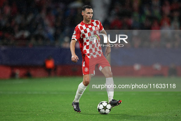 Martinez of Girona FC plays during the UEFA Champions League 2024/25 League Phase MD2 match between Girona FC and Feyenoord at Estadi Montil...