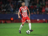 Martinez of Girona FC plays during the UEFA Champions League 2024/25 League Phase MD2 match between Girona FC and Feyenoord at Estadi Montil...