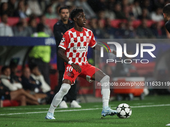 10 Asprilla of Girona FC controls the ball during the UEFA Champions League 2024/25 League Phase MD2 match between Girona FC and Feyenoord a...