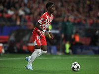 10 Asprilla of Girona FC controls the ball during the UEFA Champions League 2024/25 League Phase MD2 match between Girona FC and Feyenoord a...