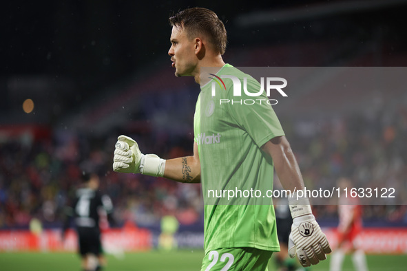 Timon Wellenreuther of Feyenoord participates in the UEFA Champions League 2024/25 League Phase MD2 match between Girona FC and Feyenoord at...