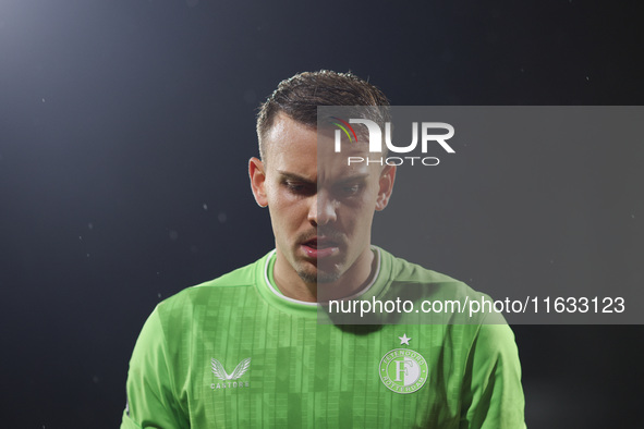 Timon Wellenreuther of Feyenoord participates in the UEFA Champions League 2024/25 League Phase MD2 match between Girona FC and Feyenoord at...