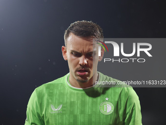 Timon Wellenreuther of Feyenoord participates in the UEFA Champions League 2024/25 League Phase MD2 match between Girona FC and Feyenoord at...