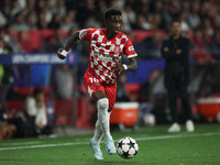 10 Asprilla of Girona FC controls the ball during the UEFA Champions League 2024/25 League Phase MD2 match between Girona FC and Feyenoord a...