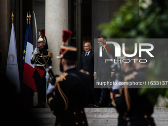 President of the French Republic Emmanuel Macron holds a bilateral meeting with Norodom Sihamoni, King of Cambodia, in Paris, France, on Oct...