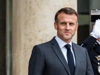 President of the French Republic Emmanuel Macron holds a bilateral meeting with Nikol Pachinian, Armenian Prime Minister, in Paris, France,...