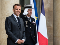 President of the French Republic Emmanuel Macron holds a bilateral meeting with Nikol Pachinian, Armenian Prime Minister, in Paris, France,...