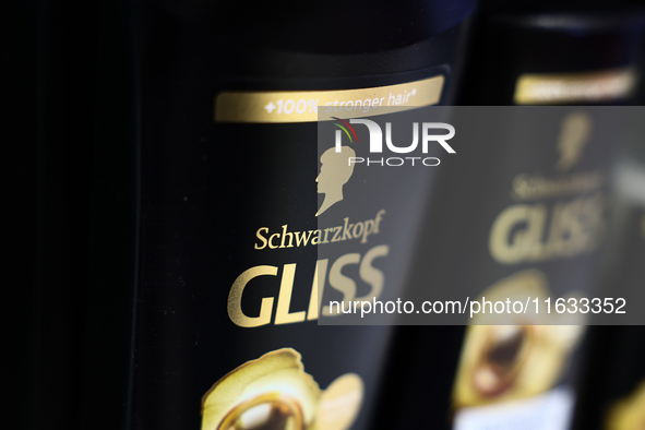 Shwarzkopf Gliss is seen in a store in Krakow, Poland on October 2, 2024. 