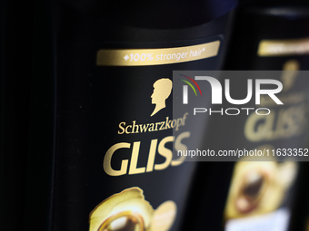 Shwarzkopf Gliss is seen in a store in Krakow, Poland on October 2, 2024. (