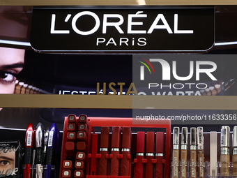 L'Oreal Paris logo is seen in a store in Krakow, Poland on October 2, 2024. (