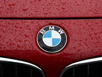 BMW logo is seen on a car in Krakow, Poland on October 2, 2024. (