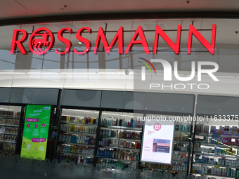 Rossmann store is seen on a shopping mall in Krakow, Poland on October 2, 2024. (