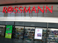 Rossmann store is seen on a shopping mall in Krakow, Poland on October 2, 2024. (