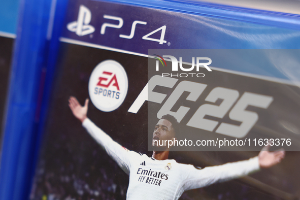 EA Sports FC 25 game packaging is seen in a store in Krakow, Poland on October 2, 2024. 