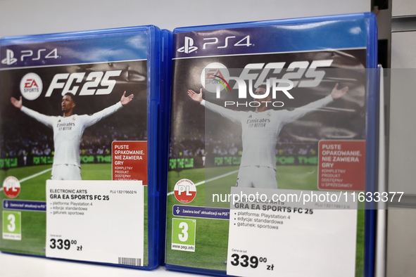 EA Sports FC 25 game packaging is seen in a store in Krakow, Poland on October 2, 2024. 