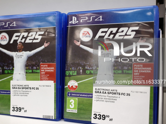 EA Sports FC 25 game packaging is seen in a store in Krakow, Poland on October 2, 2024. (