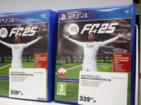 EA Sports FC 25 game packaging is seen in a store in Krakow, Poland on October 2, 2024. (