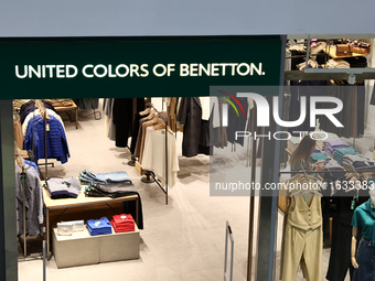 United Colors of Benetton store is seen in a shopping mall in Krakow, Poland on October 2, 2024. (