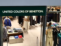 United Colors of Benetton store is seen in a shopping mall in Krakow, Poland on October 2, 2024. (