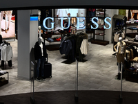 Guess store is seen in a shopping mall in Krakow, Poland on October 2, 2024. (