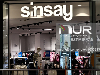 Sinsay store is seen in a shopping mall in Krakow, Poland on October 2, 2024. (