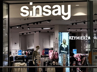 Sinsay store is seen in a shopping mall in Krakow, Poland on October 2, 2024. (