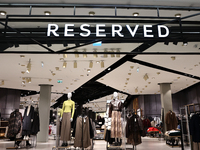 Reserved store is seen in a shopping mall in Krakow, Poland on October 2, 2024. (