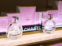 Chanel Chance packaging are seen in a store in Krakow, Poland on October 2, 2024. (