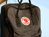 Fjallraven Kanken backpack is seen in Krakow, Poland on October 2, 2024. (