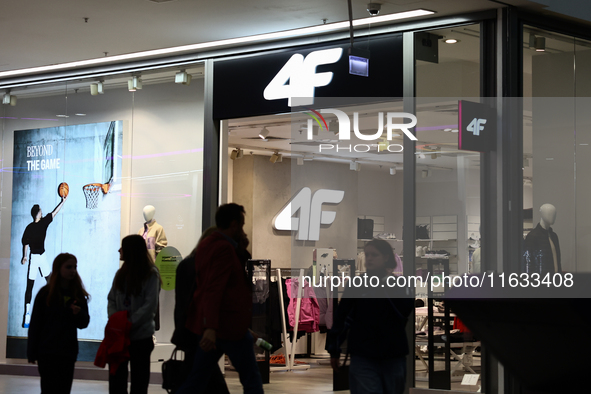 4F sotre is seen in a shopping mall in Krakow, Poland on October 2, 2024. 