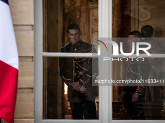 French PM Barnier welcomes Armenian PM Nikol Pashinyan. The meeting at the Hotel de Matignon, the PM's home, takes place within the framewor...