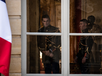 French PM Barnier welcomes Armenian PM Nikol Pashinyan. The meeting at the Hotel de Matignon, the PM's home, takes place within the framewor...