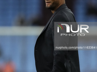 Vincent Kompany head coach of Bayern Munich during the UEFA Champions League 2024/25 League Phase MD2 match between Aston Villa FC and FC Ba...