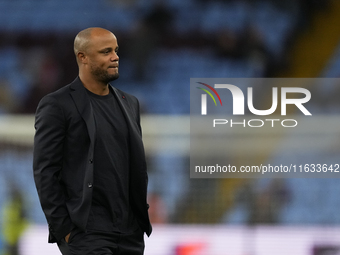 Vincent Kompany head coach of Bayern Munich during the UEFA Champions League 2024/25 League Phase MD2 match between Aston Villa FC and FC Ba...