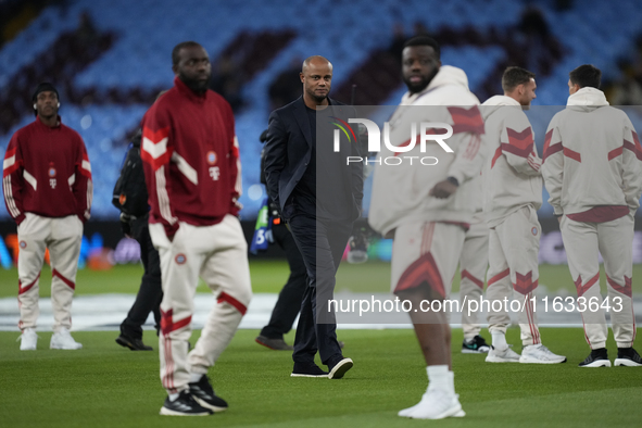 Vincent Kompany head coach of Bayern Munich during the UEFA Champions League 2024/25 League Phase MD2 match between Aston Villa FC and FC Ba...