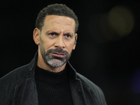 Manchester United former player Rio Ferdinand during the UEFA Champions League 2024/25 League Phase MD2 match between Aston Villa FC and FC...