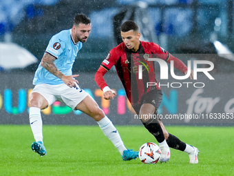 Badredine Bouanani of OCG Nice during the UEFA Europa League 2024/25 League Phase MD2 match between SS Lazio and OCG NIce at Stadio Olimpico...