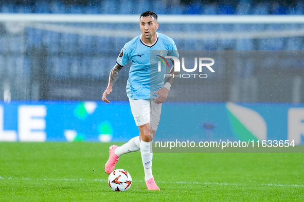 Matias Vecino of SS Lazio during the UEFA Europa League 2024/25 League Phase MD2 match between SS Lazio and OCG NIce at Stadio Olimpico on O...