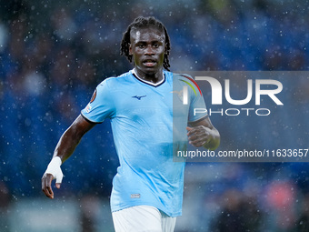 Loum Tchaouna of SS Lazio looks on during the UEFA Europa League 2024/25 League Phase MD2 match between SS Lazio and OCG NIce at Stadio Olim...