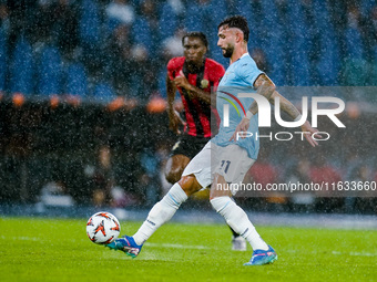 Taty Castellanos of SS Lazio scores second goal during the UEFA Europa League 2024/25 League Phase MD2 match between SS Lazio and OCG NIce a...