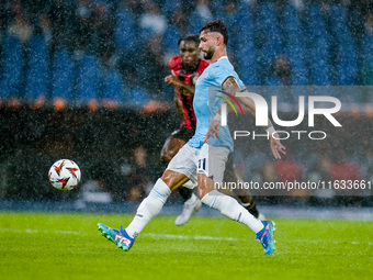 Taty Castellanos of SS Lazio scores second goal during the UEFA Europa League 2024/25 League Phase MD2 match between SS Lazio and OCG NIce a...